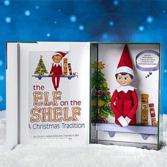 Elf On The Shelf® Official Christmas Tradition Kit (Blue Eye Boy English/French) Includes Storybook & Scout Elf! Simple Exclusive