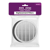 AtmosVac Portable Extractor Fan Replacement Filters (2pk) Oil Filter & Gas Filter Simple Exclusive