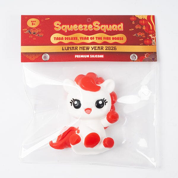SqueezeSquad Taba Deluxe Premium Silicone Squishy Fidget Toy - Year Of The Fire Horse Simple SqueezeSquad