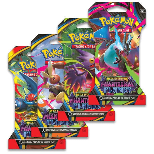 Pokémon TCG: Mega Evolution ME02 Phantasmal Flames Sleeved Booster Pack (10 Cards) Simple Pokémon