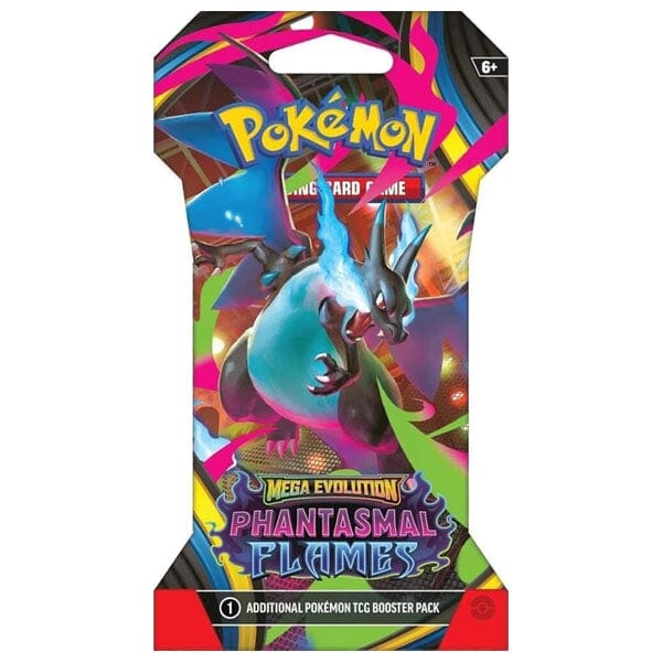 Pokémon TCG: Mega Evolution ME02 Phantasmal Flames Sleeved Booster Pack (10 Cards) Simple Pokémon
