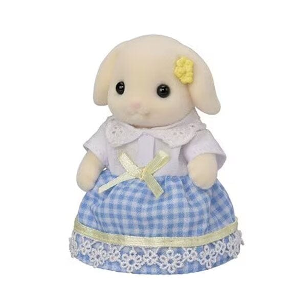 Calico Critters: Flora Rabbit Family (5pc) Posable Flocked Collectible Figurines Simple Calico Critters