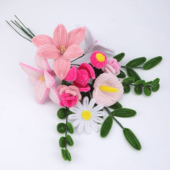Studio Art DIY Chenille Flower Bouquet Craft Kit (206pc) Simple Studio Art
