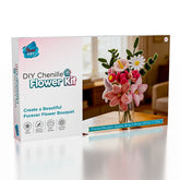 Studio Art DIY Chenille Flower Bouquet Craft Kit (206pc) Simple Studio Art