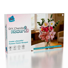 Studio Art DIY Chenille Flower Bouquet Craft Kit (206pc)
