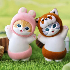 MINISO x Mofusand: Fluffy Party Series Flocked Collectible Figurine Blind Box (1pc) Simple MINISO