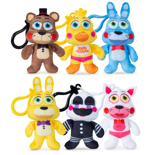 Five Nights at Freddy's Animatronic 2.5" Bag Clip Plush Toys (1pc) Style Ships Assorted Simple Five Nights at Freddy's