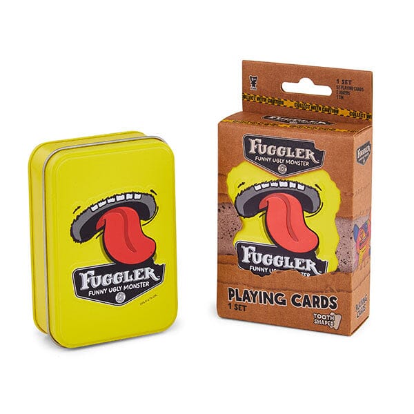 Fuggler Tooth-Shaped Playing Card Deck in Collectible Tin Simple Fuggler