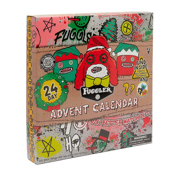 Fuggler Christmas Holiday Collectible Fidget Toy & Accessories Advent Countdown Calendar (24pc) Simple Fuggler