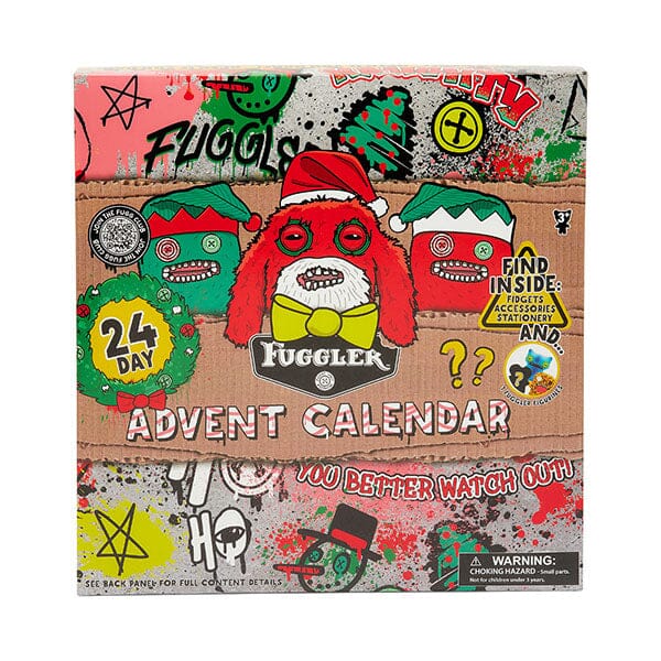 Fuggler Christmas Holiday Collectible Fidget Toy & Accessories Advent Countdown Calendar (24pc) Simple Fuggler