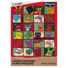 Fuggler Fuggmas Milk Chocolate 24-Day Countdown Advent Calendar (1.76oz) Simple Fuggler
