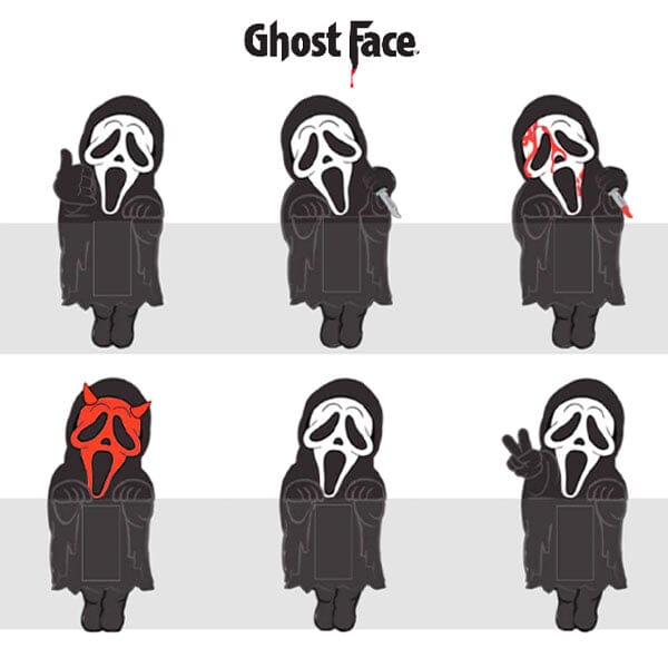 Huggers Scream Horror Ghost Face 2.5" Phone Hugging Figurine Blind Box (1pc) Simple Culturefly