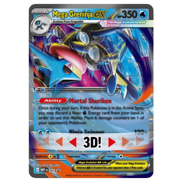 Pokémon TCG: Mega Greninja ex Premium Collection Box (8 Booster Packs + 2 Bonus Promo Cards) Simple Pokémon