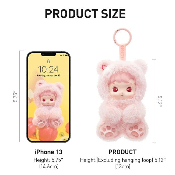 Pop Mart x HACIPUPU: Gummy Bear Series Plush Pendant Keychain Blind Box (1pc) Simple Pop Mart