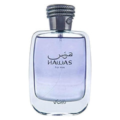 Rasasi Hawas Eau de Parfum Men's Cologne Spray Bottle (100mL) Simple Showcase