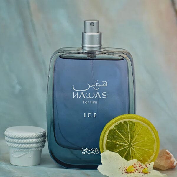 Rasasi Hawas Ice Eau de Parfum Men's Cologne Spray Bottle (100mL) Simple Rasasi