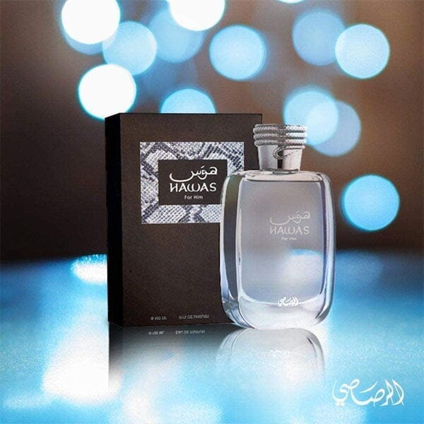 Rasasi Hawas Eau de Parfum Men's Cologne Spray Bottle (100mL) Simple Showcase