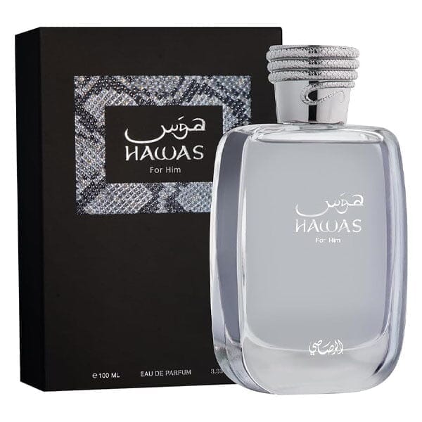 Rasasi Hawas Eau de Parfum Men's Cologne Spray Bottle (100mL) Simple Showcase