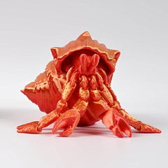 3D Treasures 3D-Printed Articulated Hermit Crab Fidget Toy (Multiple Colors) Simple Exclusive