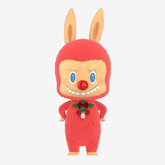 Pop Mart x THE MONSTERS: Giant 2.5-Foot MEGA Labubu TEC 1000% Winter Holiday Flocked Figure Doll (1pc) Simple Pop Mart