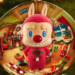 Pop Mart x THE MONSTERS: Giant 2.5-Foot MEGA Labubu TEC 1000% Winter Holiday Flocked Figure Doll (1pc) Simple Pop Mart