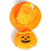 Outfit: Plush Halloween Pumpkin Costume & Matching Witch's Hat for Dolls - Petite Threads Simple Exclusive