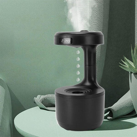 Anti-Gravity Humidifier (800mL) with LED Clock Display