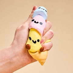 SqueezeSquad Taba Deluxe Premium Silicone Squishy Fidget Toy - Triple Ice Cream Cone Simple Exclusive