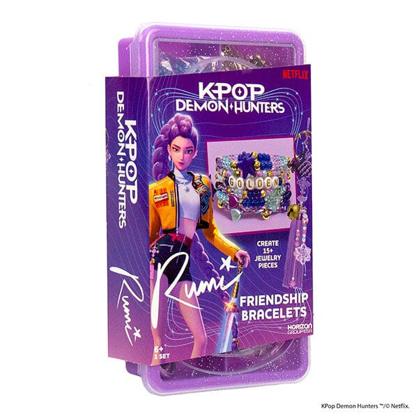 KPop Demon Hunters Beaded Friendship Bracelets Activity Craft Kit (Multiple Styles) Simple KPop Demon Hunters Rumi (Purple)