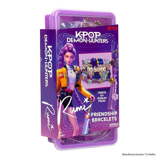 KPop Demon Hunters Beaded Friendship Bracelets Activity Craft Kit (Multiple Styles) Simple KPop Demon Hunters Rumi (Purple)