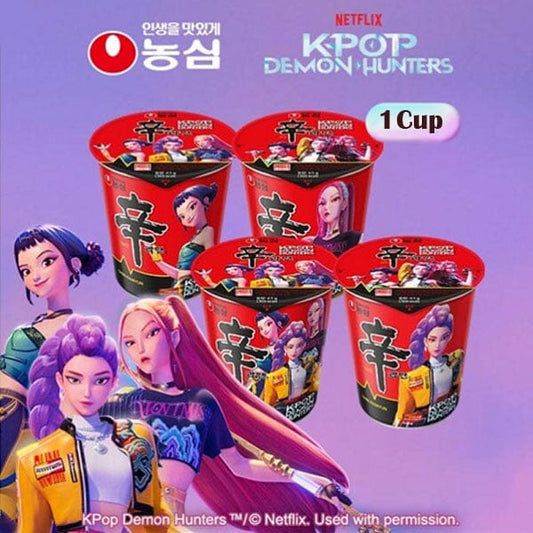 Nongshim Shin Ramyun KPop Demon Hunters Character Noodle Cups (65g) Ships Assorted Simple Nongshim
