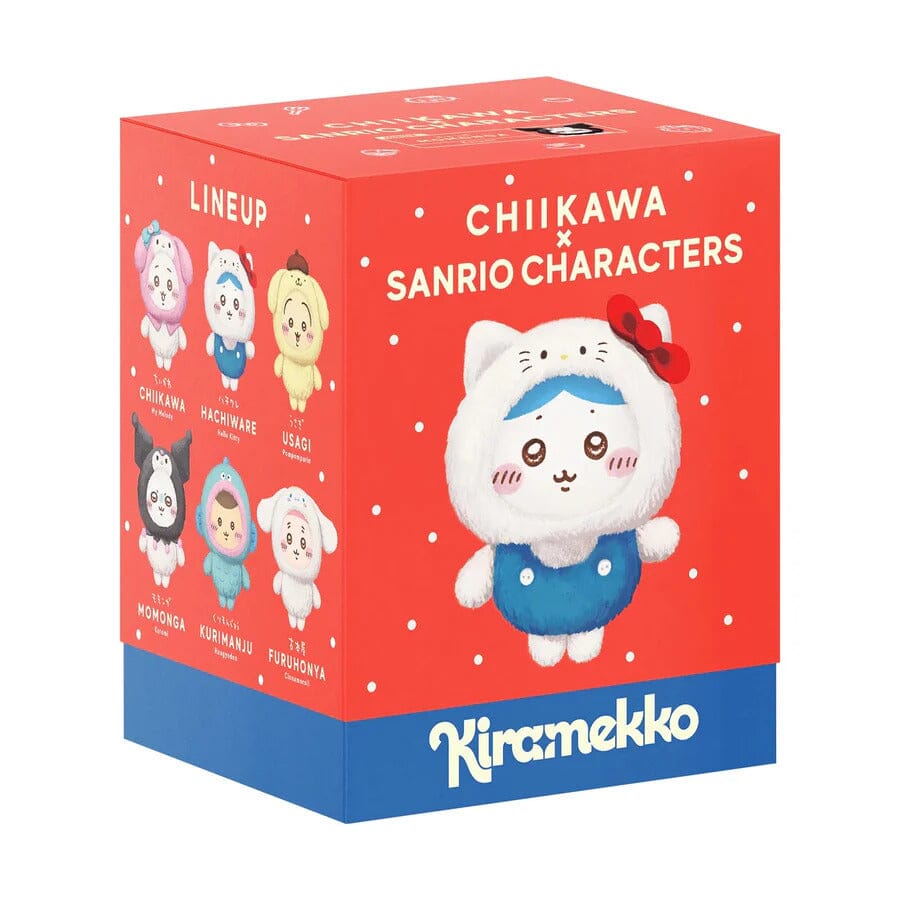 Chiikawa Kiramekko Hachiware × Hello Kitty Plush Keychain – Showcase
