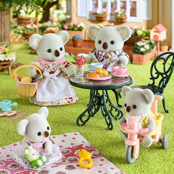 Calico Critters: Outback Koala Family (4pc) Posable Flocked Collectible Figurines Simple Calico Critters