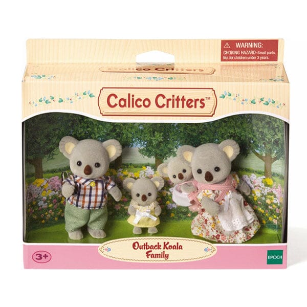 Calico Critters: Outback Koala Family (4pc) Posable Flocked Collectible Figurines Simple Calico Critters