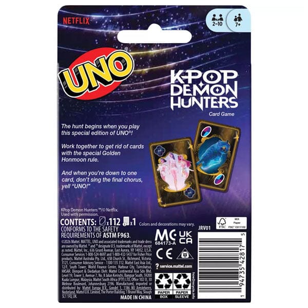 UNO KPop Demon Hunters Special Edition Card Game By Mattel Simple KPop Demon Hunters