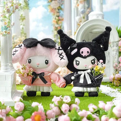 TOP TOY x Sanrio: Kuromi & My Melody "Angel Garden" Series Plush Keychain Blind Box (1pc) Simple TOP TOY