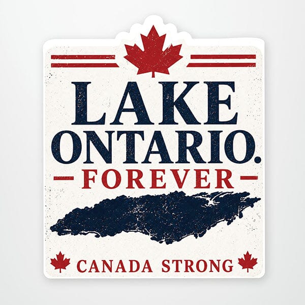Medium Removable Vinyl Sticker (1pc) Lake Ontario Forever Simple Exclusive