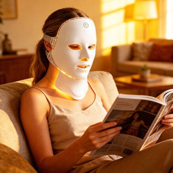 RevivaRay 7-in-1 LED Light Therapy Face + Neck Beauty Mask Simple Reviva