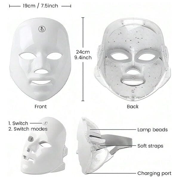 7-in-1 LED Light Therapy Wireless Face Mask Simple Exclusive
