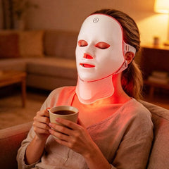 RevivaRay 7-in-1 LED Light Therapy Face + Neck Beauty Mask Simple Reviva