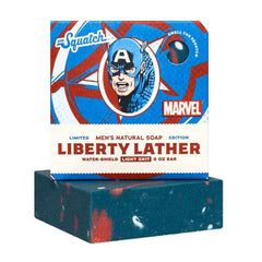 Dr. Squatch® x Marvel™ All-Natural Bar Soap For Men - Captain America Liberty Lather Simple Dr. Squatch