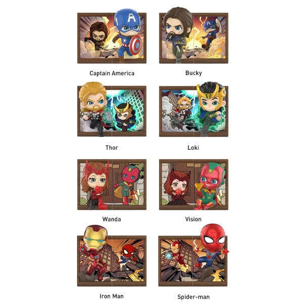 Pop Mart x Disney: Marvel Photo Frames Series Scene Set Figurine Blind Box (1pc) Simple Pop Mart