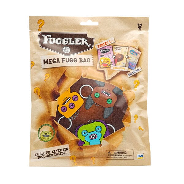 Fuggler Mega FUGG Bag Collectible Figurine Keychains 3-Pack Blind Bag (3pc) Simple Fuggler