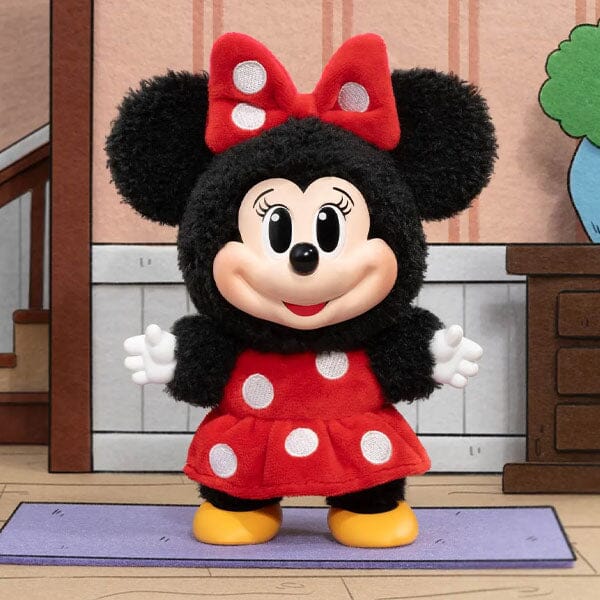 Pop Mart x Disney: Mickey Family Cute Together Series Plush Keychain Blind Box (1pc) Simple Pop Mart
