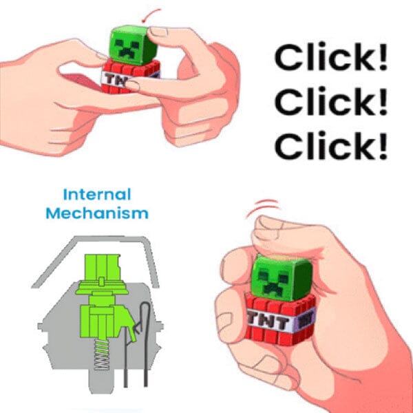 Minecraft Clickers Fidget Toy Blind Box (1pc) Simple Minecraft