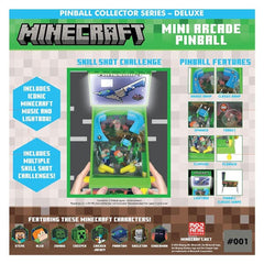 Minecraft Collector Series Mini Tabletop Arcade Pinball Simple Minecraft