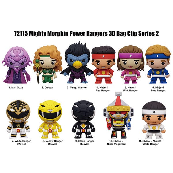3D Anime: Mighty Morphin' Power Rangers Foam Bag Clip Series 2 (1pc) Simple Power Rangers