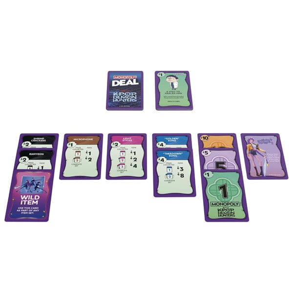 Hasbro Monopoly Deal KPop Demon Hunters Special Edition Card Game Simple KPop Demon Hunters