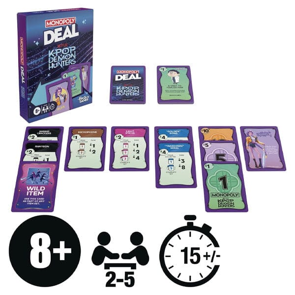 Hasbro Monopoly Deal KPop Demon Hunters Special Edition Card Game Simple KPop Demon Hunters