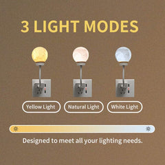 MoonUmi Voice Control 3D Moon Light Nightlight Lamp (1pc) Simple Exclusive